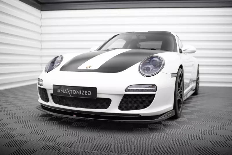 Maxton Design Frontlippe V.2 für Porsche 911 Carrera 997 Facelift Hochglanz schwarz – Ansicht 1
