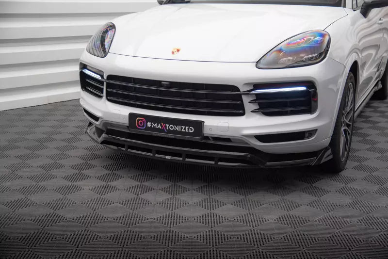 Maxton Design Frontlippe für Porsche Cayenne Coupe Mk3 Hochglanz schwarz – Ansicht 1