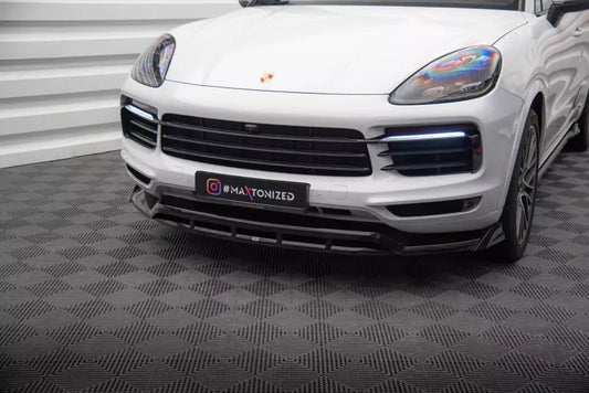 Maxton Design Frontlippe für Porsche Cayenne Coupe Mk3 Hochglanz schwarz – Ansicht 1