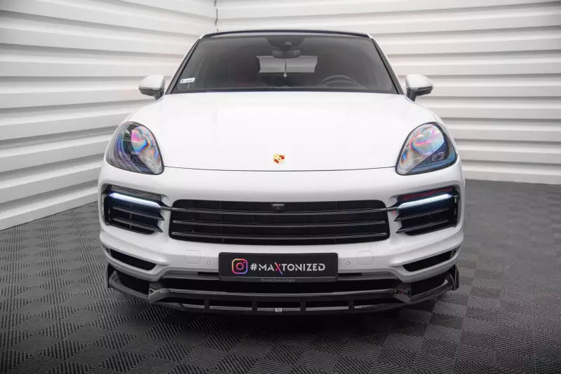 Maxton Design Frontlippe für Porsche Cayenne Coupe Mk3 Hochglanz schwarz – Ansicht 2