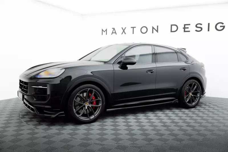 Maxton Design Seitenschweller (Paar) für Porsche Cayenne Coupe Mk3 Hochglanz schwarz – Ansicht 2