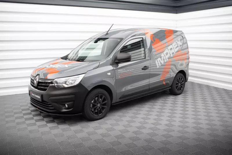 Maxton Design Seitenschweller (Paar) für Renault Express Mk2 Hochglanz schwarz – Ansicht 2
