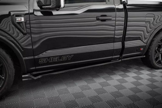Maxton Design Seitenschweller (Paar) für Shelby F150 Super Snake Hochglanz schwarz – Ansicht 1