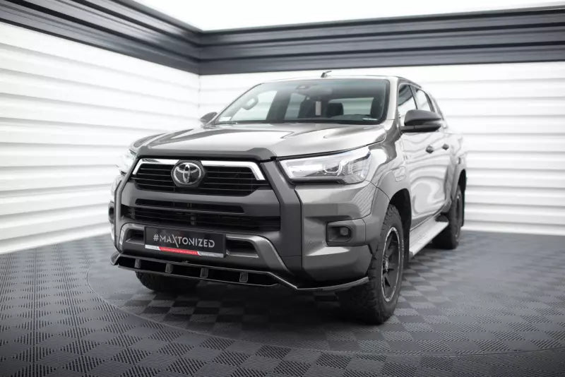 Maxton Design Frontlippe für Toyota Hilux Invincible Mk8 Facelift Hochglanz schwarz – Ansicht 1