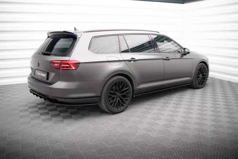 Maxton Design mittlerer Heckdiffusor DTM Look für Volkswagen Passat R-Line B8 Hochglanz schwarz – Ansicht 3