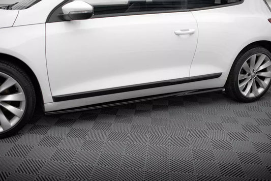 Maxton Design Seitenschweller (Paar) für VW Scirocco Mk3 Facelift Hochglanz schwarz – Ansicht 1