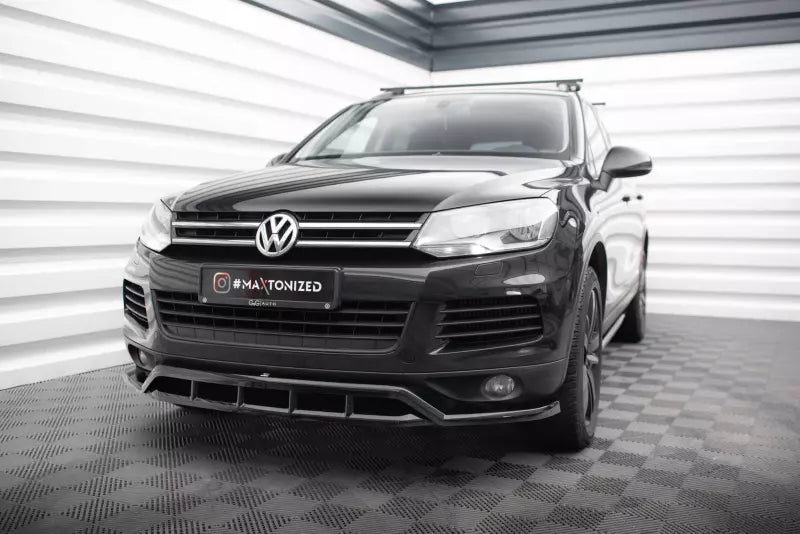 Maxton Design Frontlippe für Volkswagen Touareg Mk2 Hochglanz schwarz – Ansicht 1