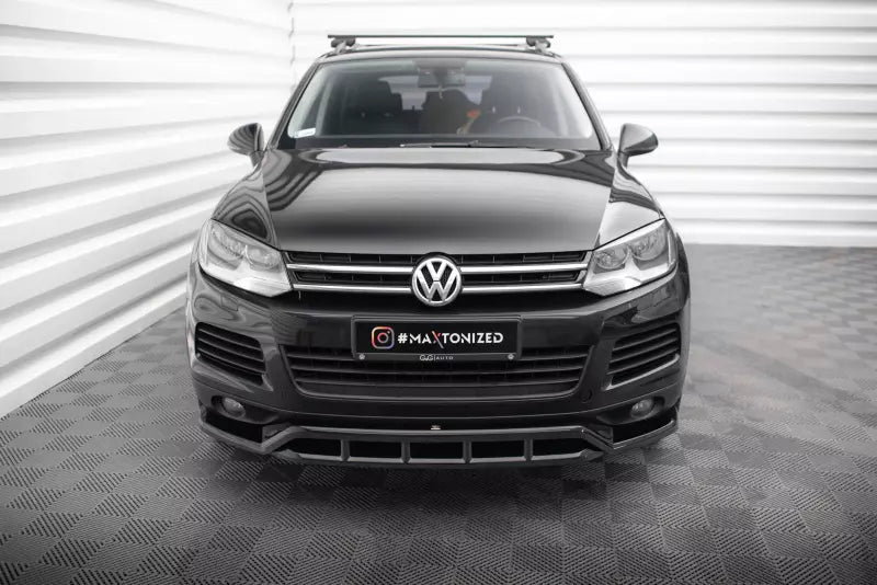 Maxton Design Frontlippe für Volkswagen Touareg Mk2 Hochglanz schwarz – Ansicht 2