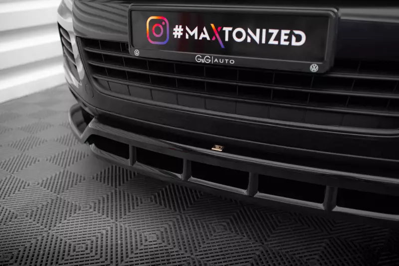 Maxton Design Frontlippe für Volkswagen Touareg Mk2 Hochglanz schwarz – Ansicht 3