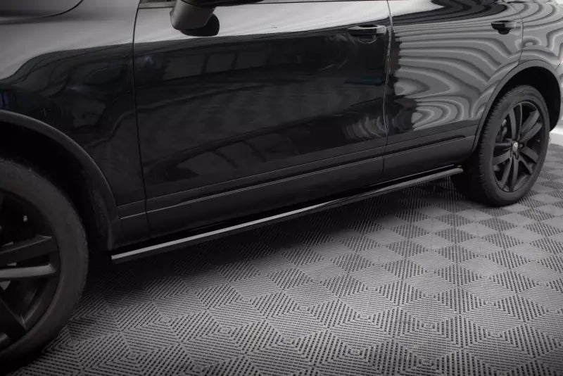 Maxton Design Seitenschweller (Paar) für VW Touareg Mk2 Hochglanz schwarz – Ansicht 1