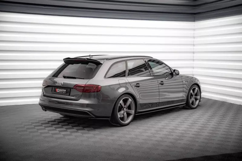 Maxton Design Heckspoiler Lippe für Audi A4 S-Line / S4 Avant B8 Hochglanz schwarz – Ansicht 2