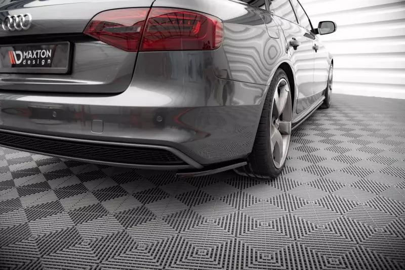 Maxton Design Diffusor Flaps V.2 für Audi A4 S-Line Avant B8 Facelift Hochglanz schwarz – Ansicht 1