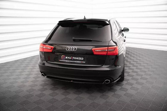 Maxton Design Mittlerer Heckdiffusor für Audi A6 Avant C7 Hochglanz schwarz – Ansicht 1