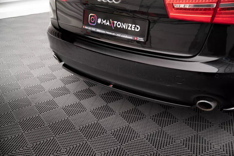 Maxton Design Mittlerer Heckdiffusor für Audi A6 Avant C7 Hochglanz schwarz – Ansicht 3