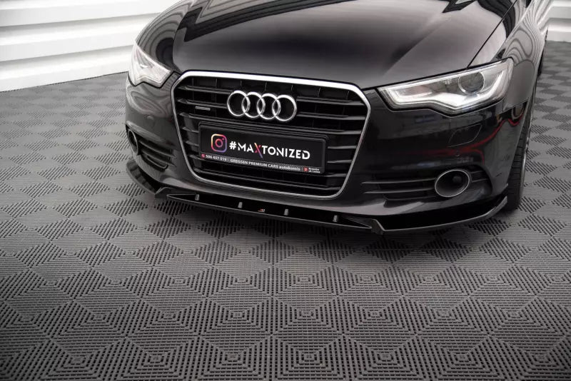 Maxton Design Frontlippe V.2 für Audi A6 C7 Hochglanz schwarz – Ansicht 1