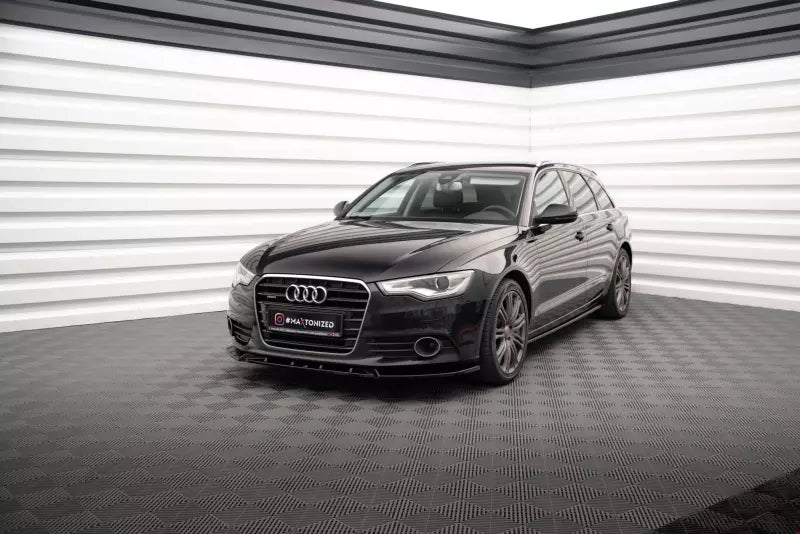 Maxton Design Frontlippe V.2 für Audi A6 C7 Hochglanz schwarz – Ansicht 2