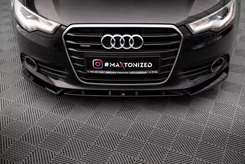 Maxton Design Frontlippe V.2 für Audi A6 C7 Hochglanz schwarz – Ansicht 3