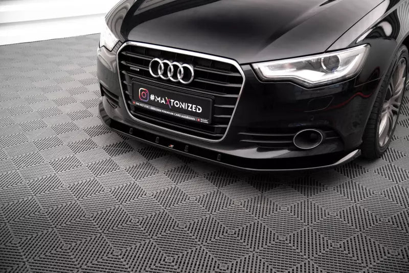 Maxton Design Frontlippe V.3 für Audi A6 C7 Hochglanz schwarz – Ansicht 1