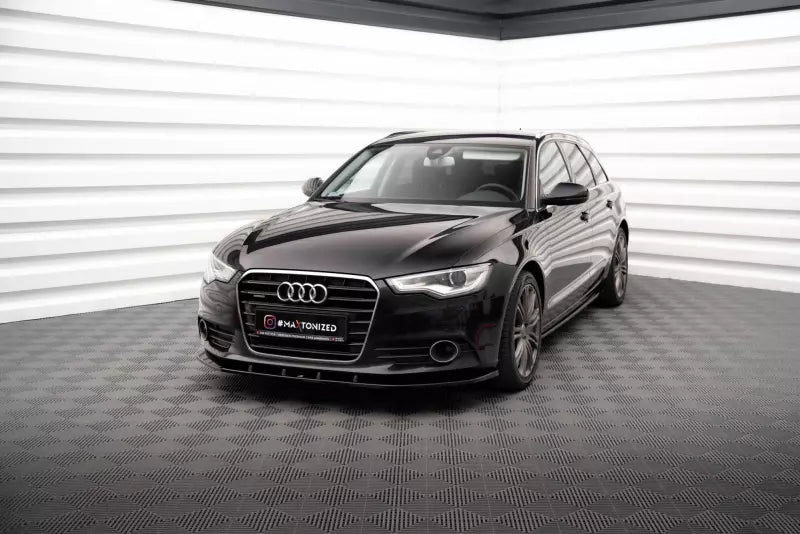 Maxton Design Frontlippe V.3 für Audi A6 C7 Hochglanz schwarz – Ansicht 2