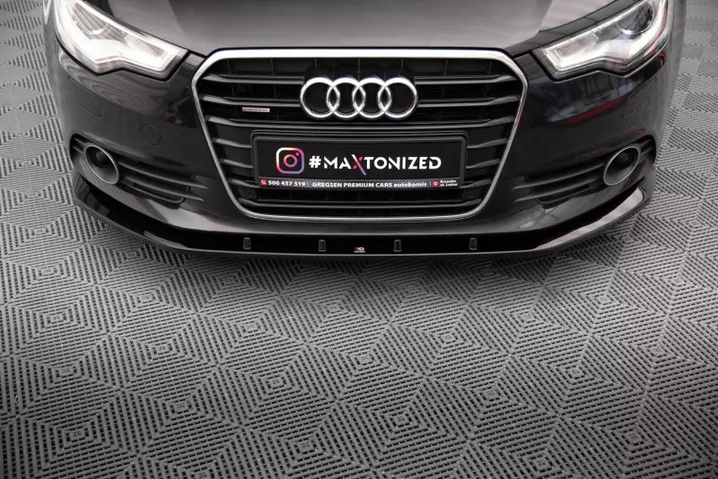 Maxton Design Frontlippe V.3 für Audi A6 C7 Hochglanz schwarz – Ansicht 3