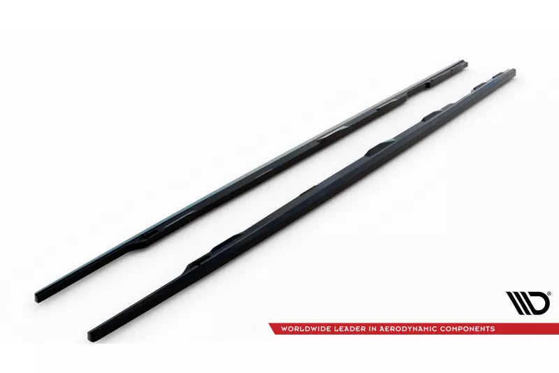 Maxton Design Seitenschweller (Paar) V.2 für Audi A6 C7 Hochglanz schwarz – Ansicht 3