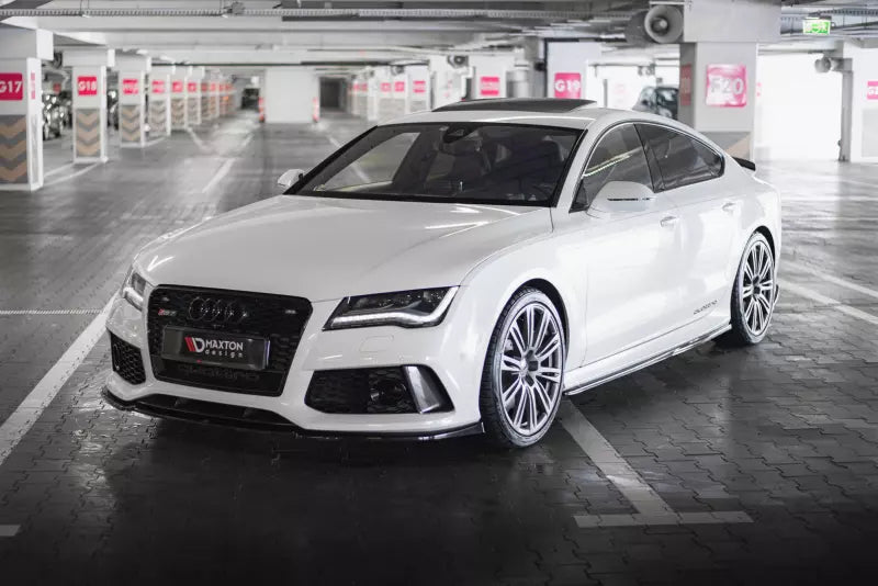 Maxton Design Frontlippe V.3 für Audi RS7 C7 Facelift Hochglanz schwarz – Ansicht 1