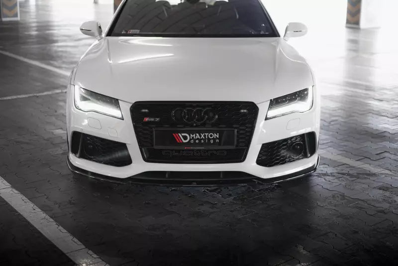 Maxton Design Frontlippe V.3 für Audi RS7 C7 Facelift Hochglanz schwarz – Ansicht 2