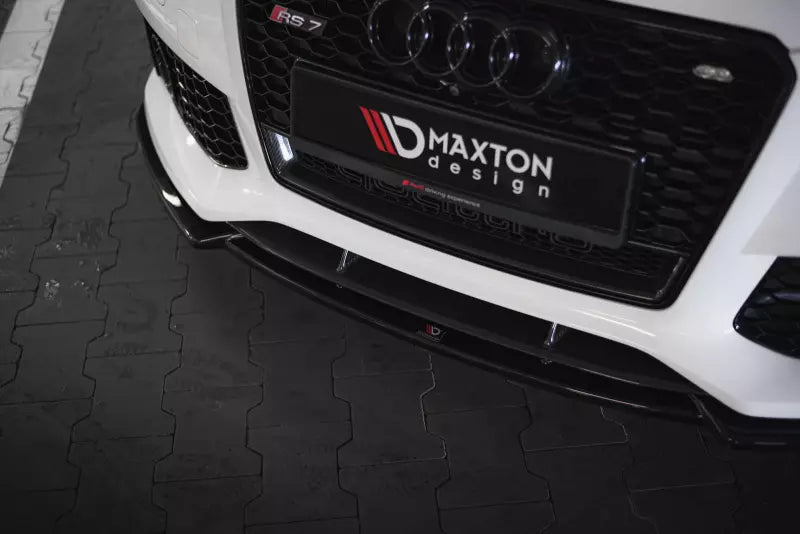Maxton Design Frontlippe V.3 für Audi RS7 C7 Facelift Hochglanz schwarz – Ansicht 3