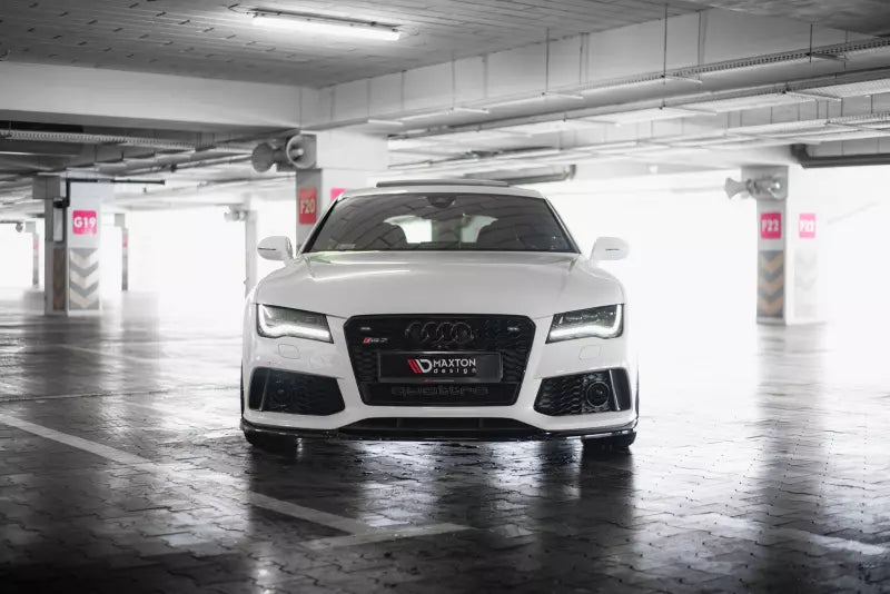 Maxton Design Frontlippe V.4 für Audi RS7 C7 Facelift Hochglanz schwarz – Ansicht 3