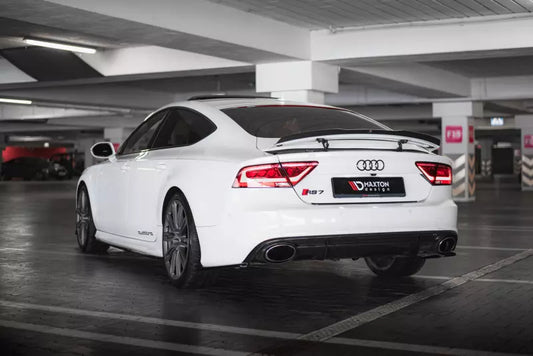 Maxton Design Diffusor Flaps V.2 für Audi RS7 C7 Facelift Hochglanz schwarz – Ansicht 1