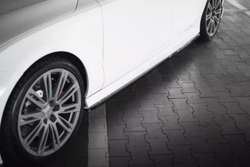 Maxton Design Seitenschweller (Paar) V.2 für Audi RS7 C7 Facelift Hochglanz schwarz – Ansicht 1
