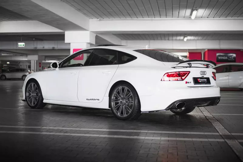 Maxton Design Seitenschweller (Paar) V.2 für Audi RS7 C7 Facelift Hochglanz schwarz – Ansicht 2