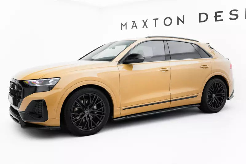 Maxton Design Seitenschweller (Paar) V.2 für Audi SQ8 / Q8 S-Line Mk1 Hochglanz schwarz – Ansicht 2