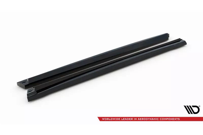 Maxton Design Seitenschweller (Paar) V.2 für Audi SQ8 / Q8 S-Line Mk1 Hochglanz schwarz – Ansicht 4