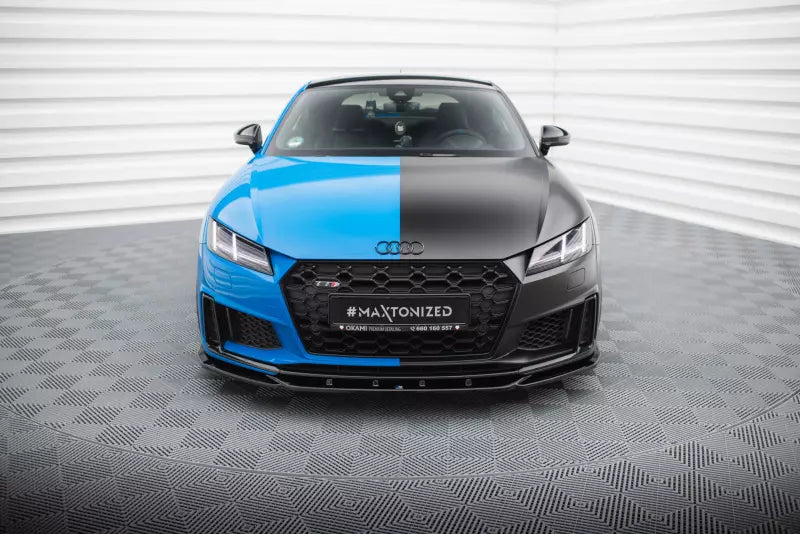 Maxton Design Frontlippe V.2 für Audi TT S 8S Facelift Hochglanz schwarz – Ansicht 2