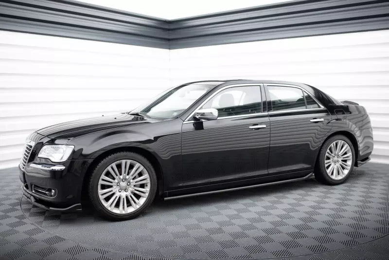 Maxton Design Seitenschweller (Paar) für Chrysler 300 Mk2 Hochglanz schwarz – Ansicht 2