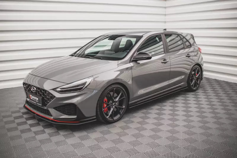 Maxton Design Street Pro Seitenschweller (Paar) V.2 für Hyundai I30 N Schwarz matt – Ansicht 1