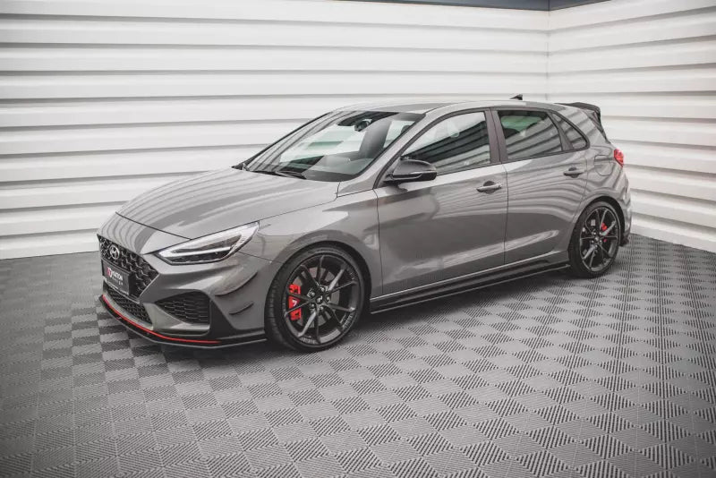 Maxton Design Street Pro Seitenschweller (Paar) V.2 für Hyundai I30 N Schwarz matt – Ansicht 4