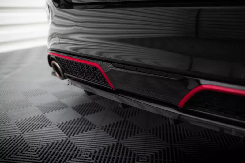Maxton Design mittlerer Heckdiffusor DTM Look für Kia Ceed GT Mk3 Facelift Hochglanz schwarz – Ansicht 3