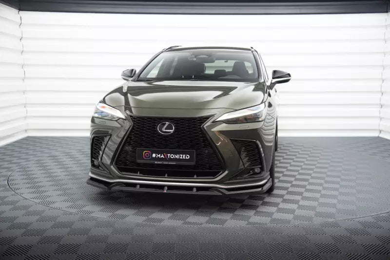 Maxton Design Frontlippe V.2 für Lexus NX F-Sport Mk2 Hochglanz schwarz – Ansicht 1