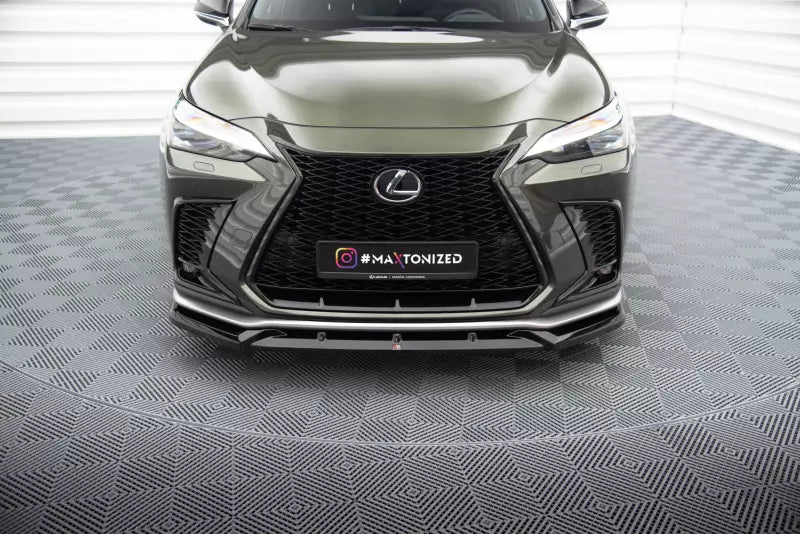 Maxton Design Frontlippe V.2 für Lexus NX F-Sport Mk2 Hochglanz schwarz – Ansicht 2