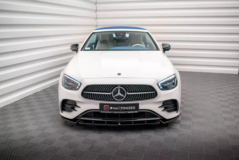 Maxton Design Frontlippe V.2 für Mercedes-Benz E-Klasse W213 Coupe (C238) / Cabriolet (A238) AMG-Line / 53 AMG Hochglanz schwarz – Ansicht 2