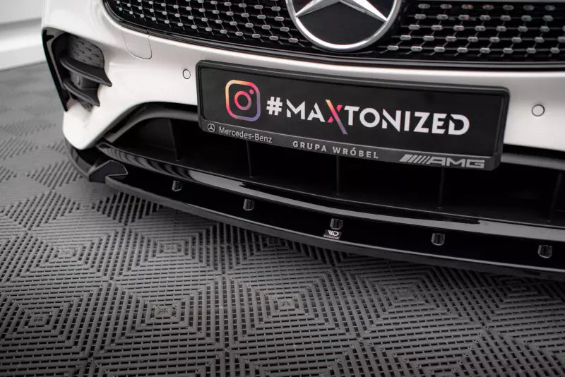 Maxton Design Frontlippe V.2 für Mercedes-Benz E-Klasse W213 Coupe (C238) / Cabriolet (A238) AMG-Line / 53 AMG Hochglanz schwarz – Ansicht 3