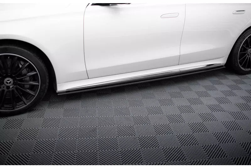 Maxton Design Seitenschweller (Paar) für Mercedes-Benz S AMG-Line W223 Hochglanz schwarz – Ansicht 1