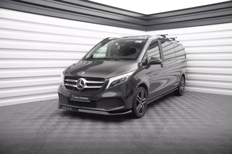 Maxton Design Frontlippe für Mercedes-Benz V-Klasse W447 Facelift Hochglanz schwarz – Ansicht 1