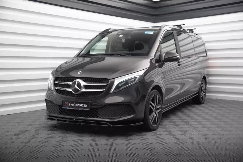 Maxton Design Frontlippe V.2 für Mercedes-Benz V-Klasse W447 Facelift Hochglanz schwarz – Ansicht 1