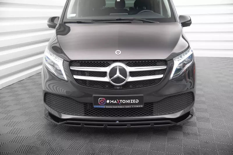 Maxton Design Frontlippe V.2 für Mercedes-Benz V-Klasse W447 Facelift Hochglanz schwarz – Ansicht 2
