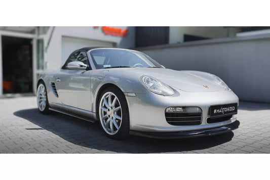 Maxton Design Frontlippe für Porsche Boxster 987 Hochglanz schwarz – Ansicht 1