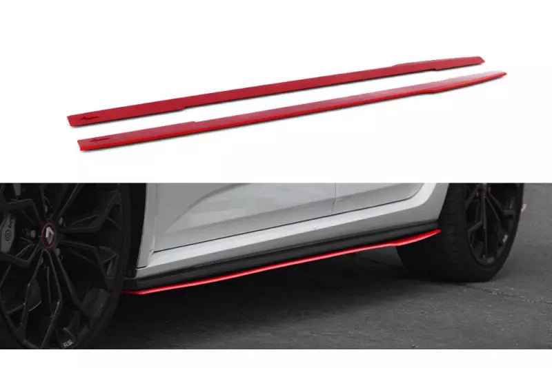 Maxton Design Seitenschweller (Paar) V.2 für Renault Megane RS Mk4 Rot – Ansicht 2