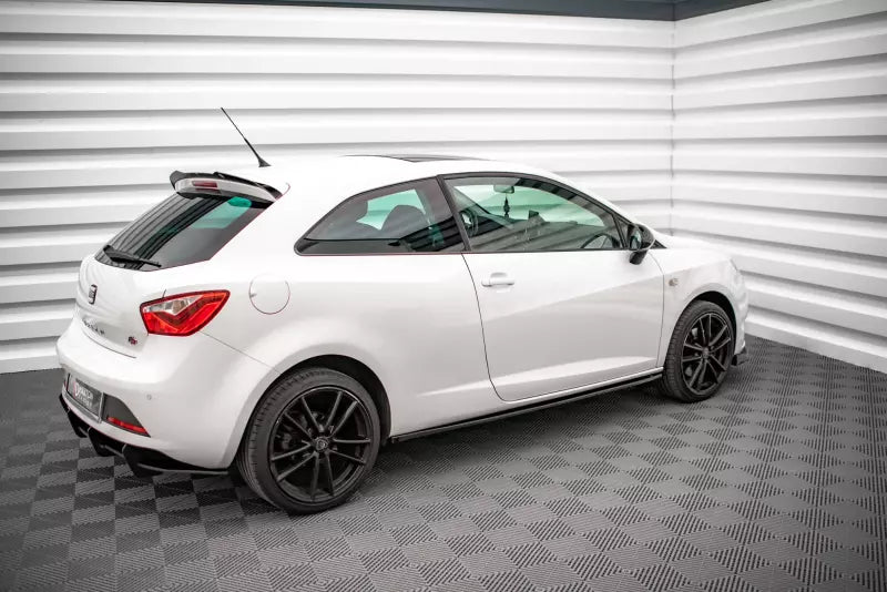 Maxton Design Seitenschweller (Paar) für Seat Ibiza FR SC Mk4 Facelift Hochglanz schwarz – Ansicht 2